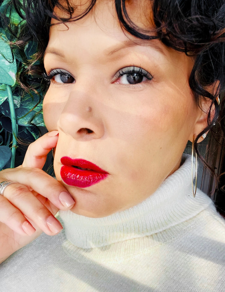 Cherry Red Lipstick